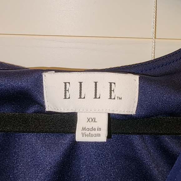 Elle Figure Flattering Navy Floral Dress XXL - Picture 2 of 6
